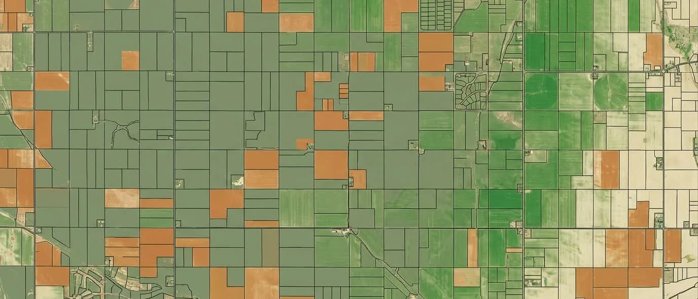Mapa de índice vegetativo NDVI para evaluación de sanidad y estrés vegetal